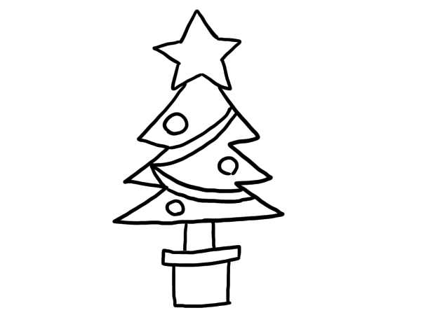 クリスマスツリーのイラストの書き方 簡単に手書きで書いてみよう せんろぐ情報