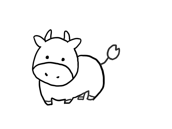 1000以上 牛 イラスト 簡単 かっこいい 日本のアニメの壁紙hdr